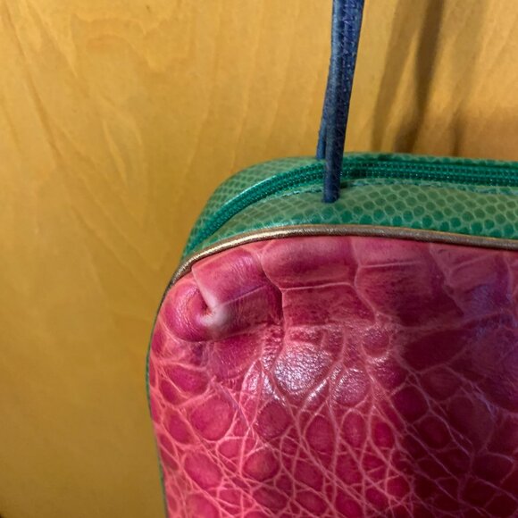 Vintage Sharif Vibrant Color-blocked handbag - Picture 4 of 9